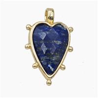 Blue Lapis Lazuli Heart Pendant, approx 12-19mm [GM26927]