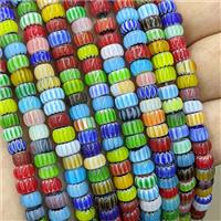 Lampwork Glass Rondelle Beads Mixed Color, approx 6mm [GS3008-6MM]