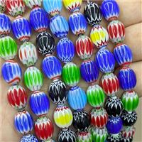Lampwork Glass Rice Beads Mixed Color, approx 10-13mm [GS3010]
