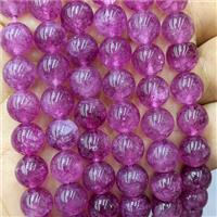 Sponge Jade Beads Fuchsia Dye Smooth Round, approx 8mm dia [JD10350-8MM]