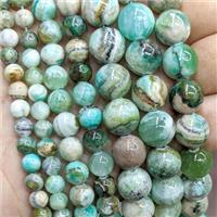 Green Stripe Jadeite Beads Banded Smooth Round, approx 10mm [JD10366-10MM]