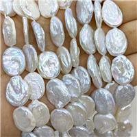 Baroque Style White Pearl Beads Freeform, approx 13-18mm [PB10208]