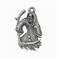 Gothic Grim Reaper Death Charms 304 Stainless Steel Pendant Antique Silver, approx 16-26mm [SSB7848]