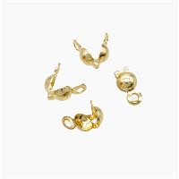 Stainless Steel Beadtips For Ballchain Gold Plated, approx 4mm [SSB7951]