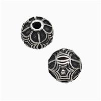 Stainless Steel Round Beads Antique Silver, approx 9mm [SSB8175]