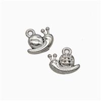 Raw Stainless Steel Snail Pendant, approx 6-10mm [SSB8191]